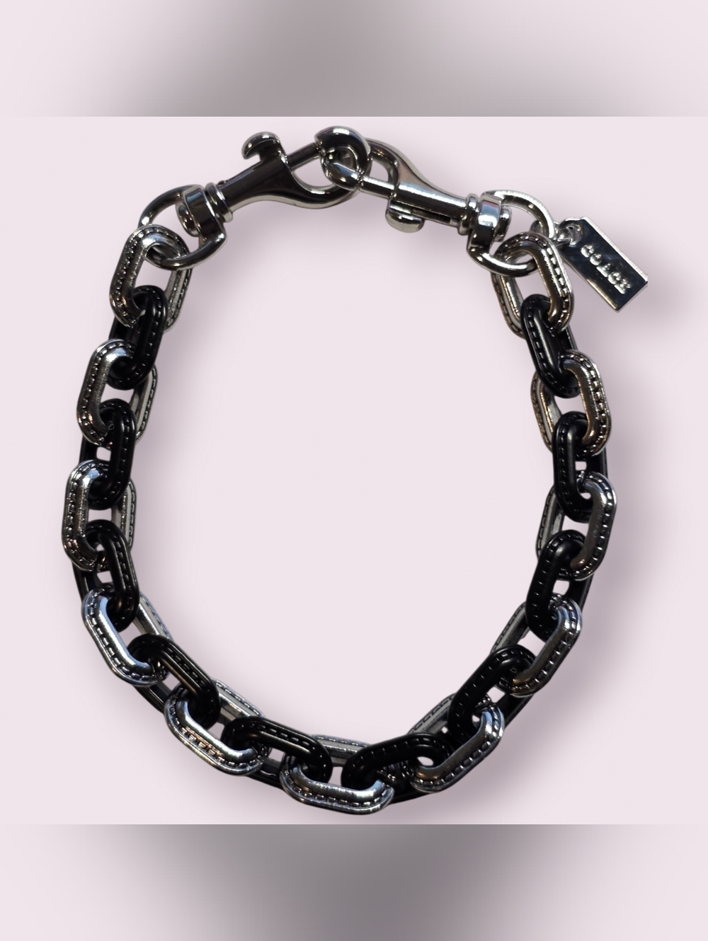 NOT FOR SALE Letter C Black and Silver Bag Chain -